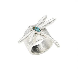 Sterling silver dragonfly ring.