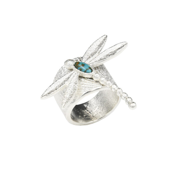 Sterling silver dragonfly ring.