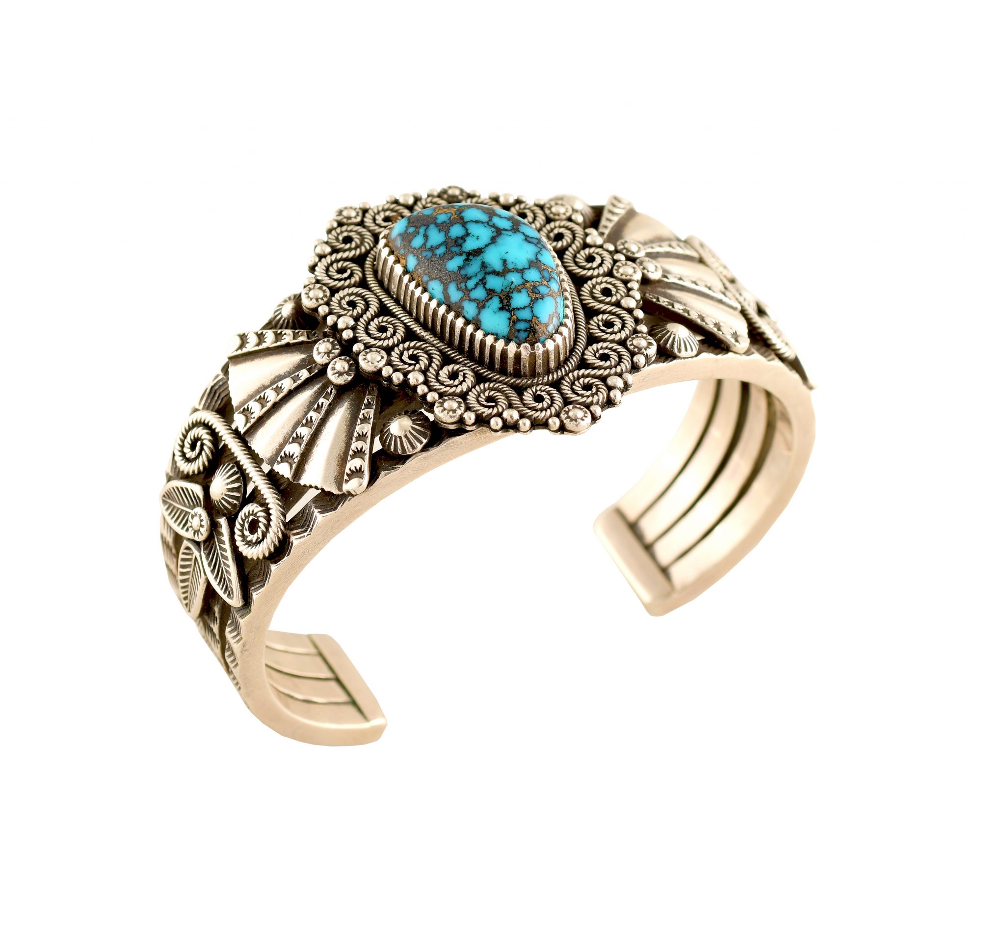 Howard, Ivan ? Sterling Silver Turquoise Bracelet - Faust Gallery