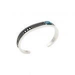 Sterling Silver Bracelet with Turquoise by Nells, Albert