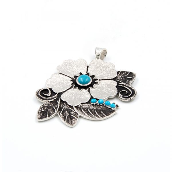 Rebecca Begay Sterling Silver Turquoise Pendant