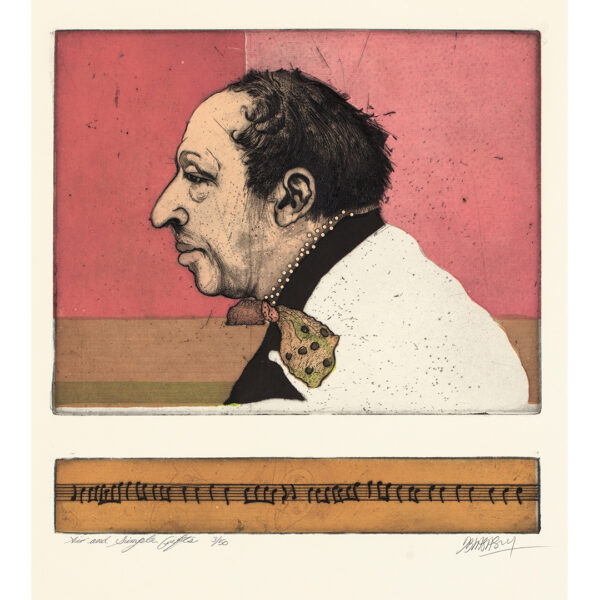 An Intaglio Print Of A Man