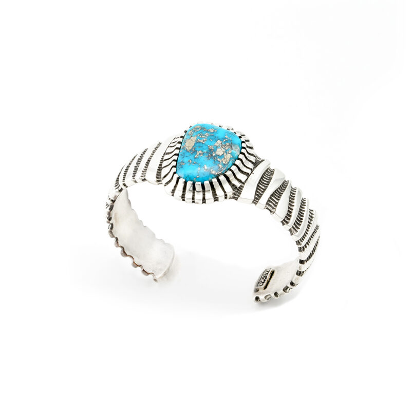Andrew Valdez Sterling Silver Turquoise Bracelet