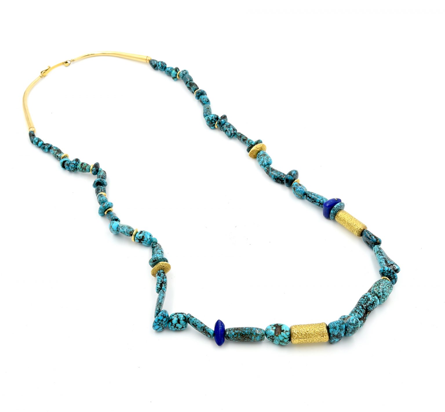 Charles Loloma Lone Mountain Fossil Necklace Faust Gallery