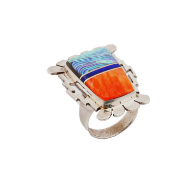 Duane Martina Sterling Silver Ring With Inlay