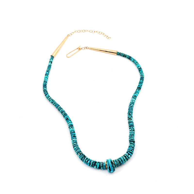 Piki Wadsworth High Grade Kingman Turquoise Necklace