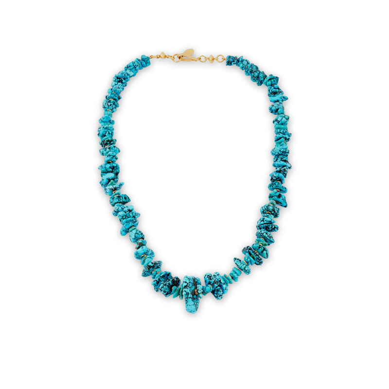 Don Supple Turquoise Nugget Gold Necklace