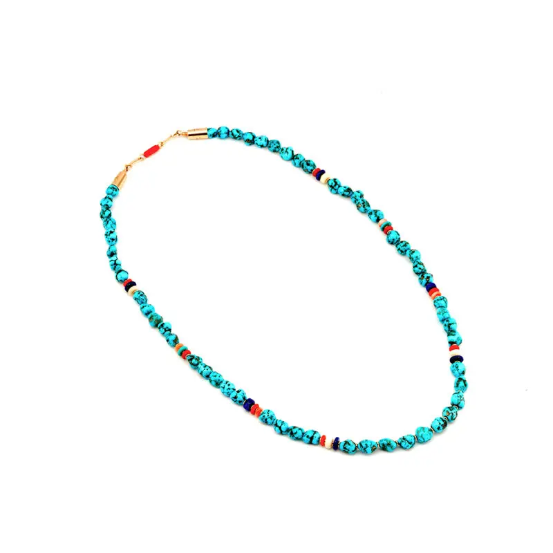 Boyd Tsosie Turquoise Necklace With Gold