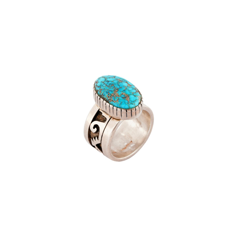 Dina Huntinghorse Sterling Silver Lone Mountain Ring