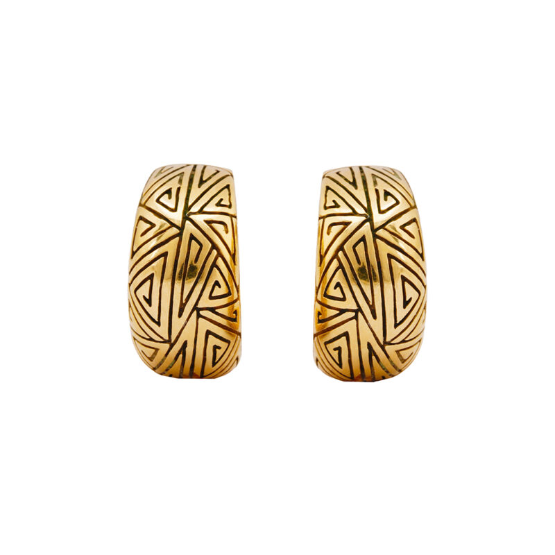 Harvey Begay 14K Gold Earrings