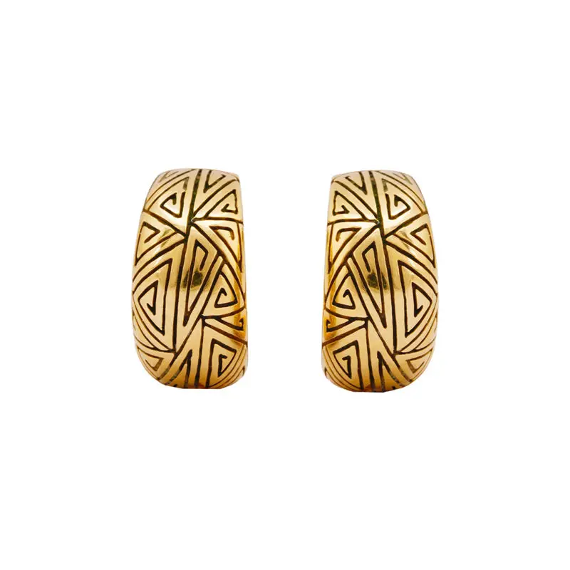 Harvey Begay 14K Gold Earrings