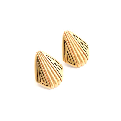Harvey Begay 14K Gold Earrings
