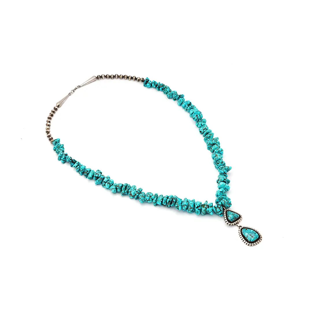 Museum Tsosie Vintage Native American Navajo Lone Mountain Turquoise Sterling Silver Bracelet