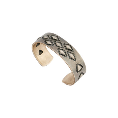 Tim Blueflint Sterling Silver Repousse Cuff Black Matte Finish