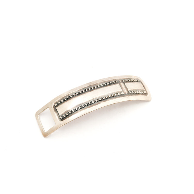 James Faks Sterling Silver Belt Buckle