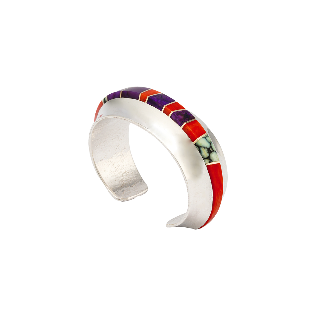 Duane Maktima Sterling Inlaid Bracelet — view 2