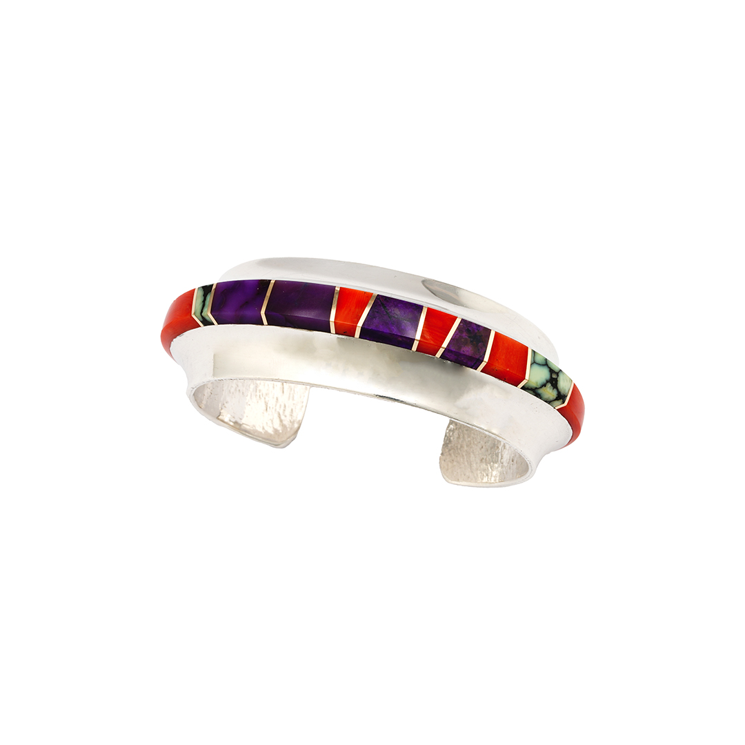 Duane Maktima Sterling Inlaid Bracelet — view 3