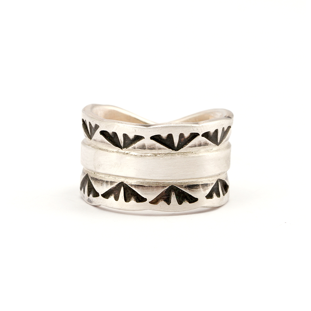 James Faks Sterling Silver Ring With Design — view 2