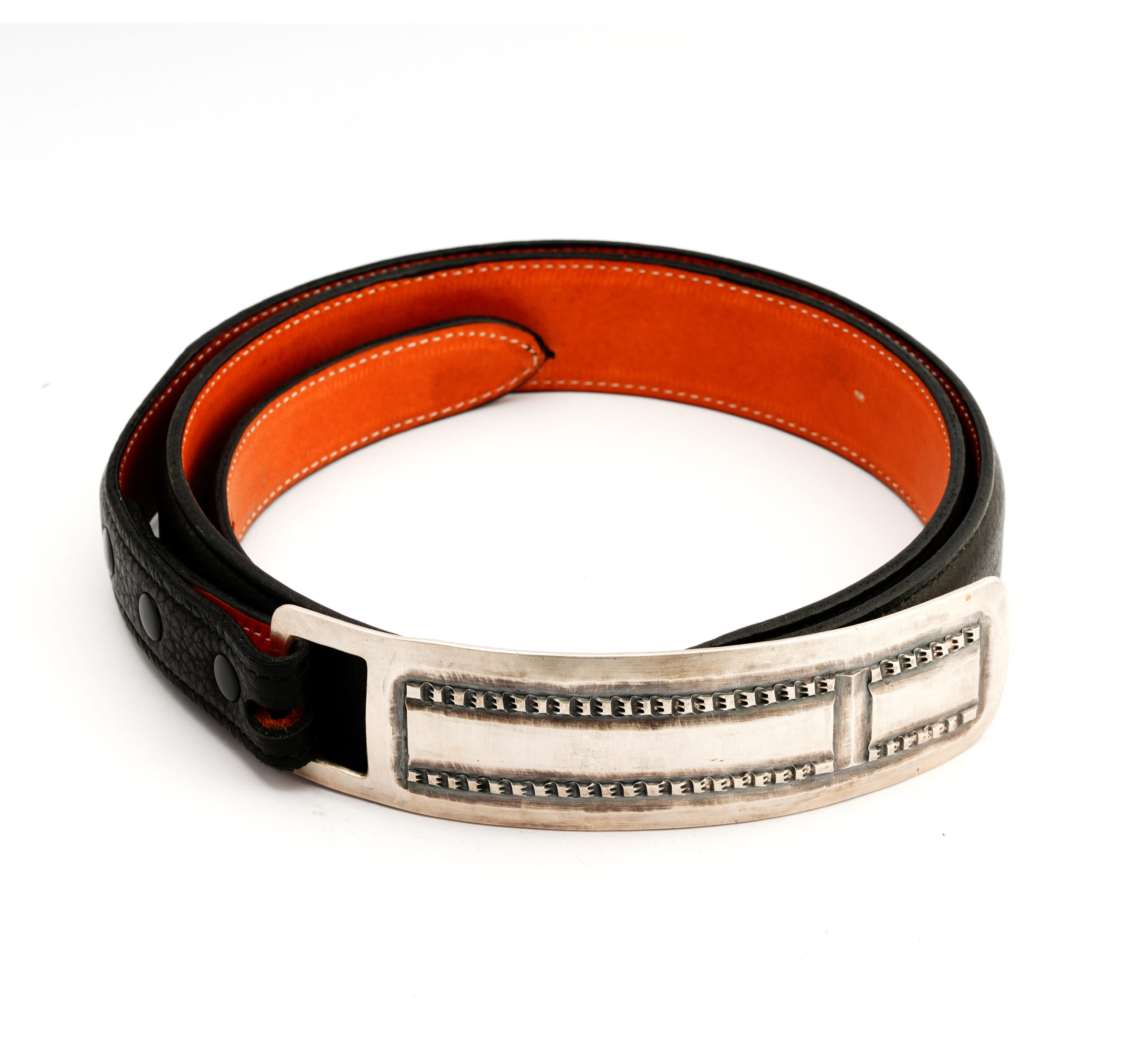 James Faks Sterling Silver Belt Buckle — view 3