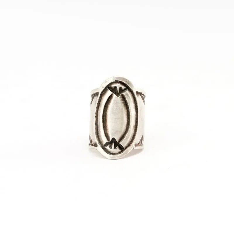 James Faks Sterling Silver Hammered Ring