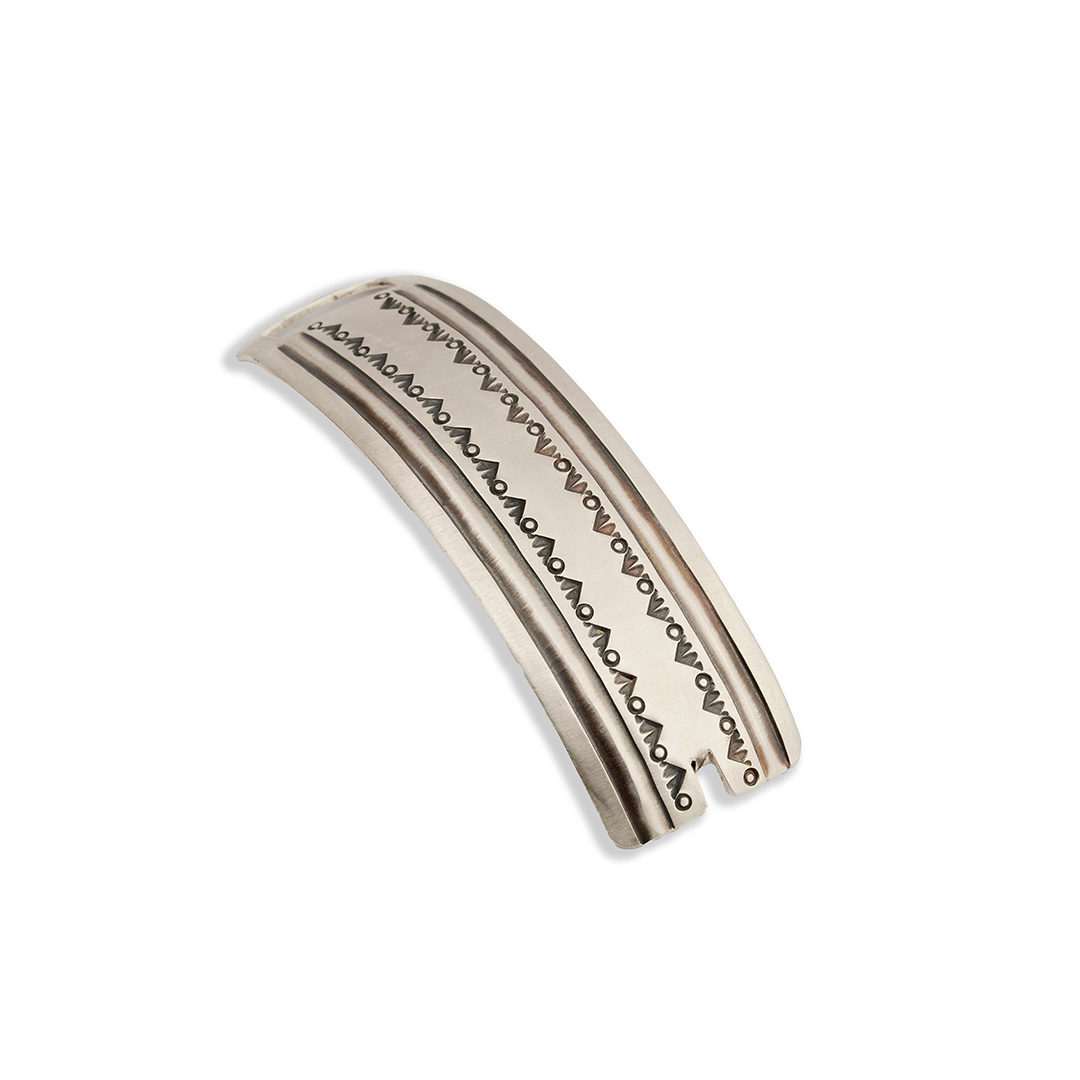 James Fast Sterling Silver Hammered Belt Buckle — view 2