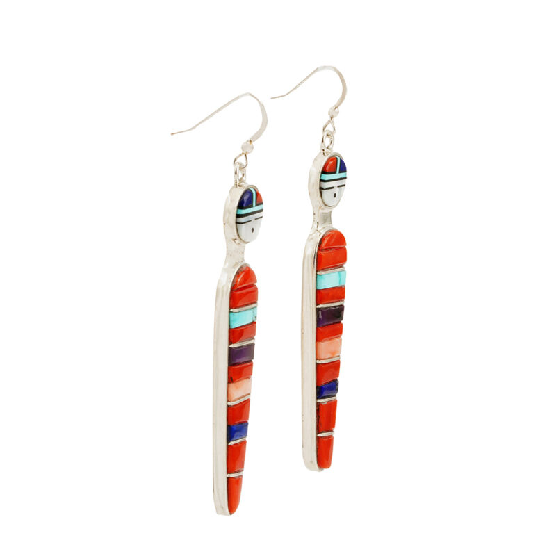 Wes Willie Sterling Silver Coral Earrings
