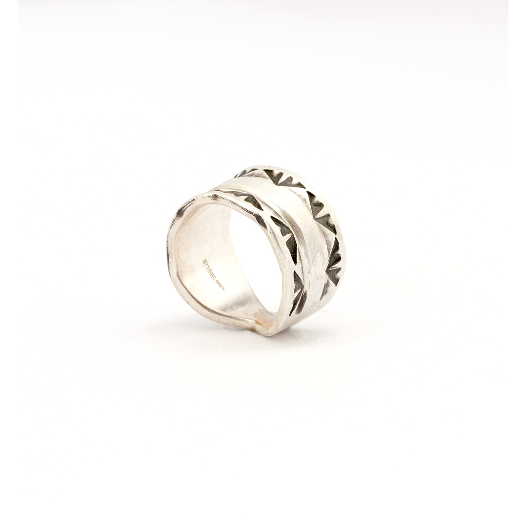 James Faks Sterling Silver Ring With Design — view 3