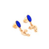 Don Supplee 14K Gold Kokopelli And Lapis Earrings