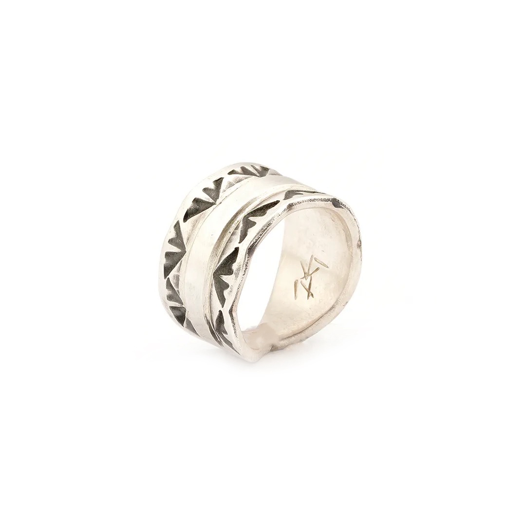 James Faks Sterling Silver Ring With Design — view 6