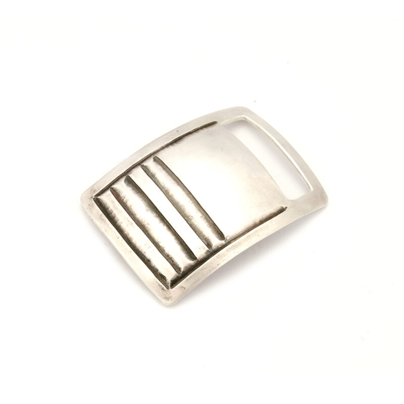 James Faks Sterling Silver Belt Buckle