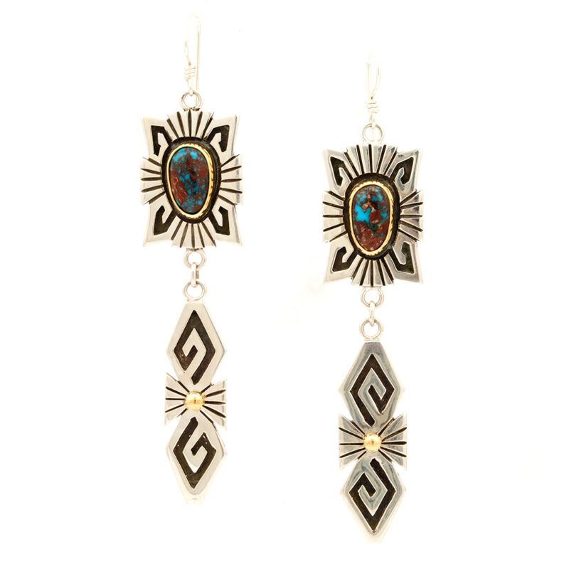 Tim Herrera Sterling Silver Earrings with Turquoise