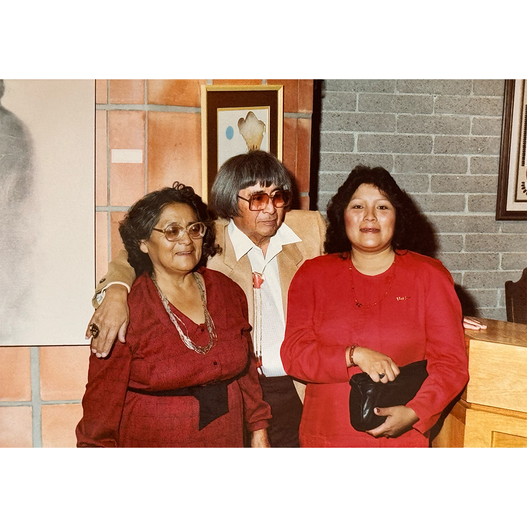 Charles Loloma with Lovena Ohl and gallerist Bill Faust