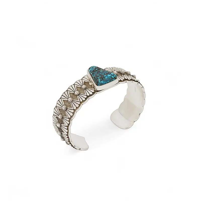 Scott, Ray Sterling Silver Bracelet With Cloud Mountain Turquoise