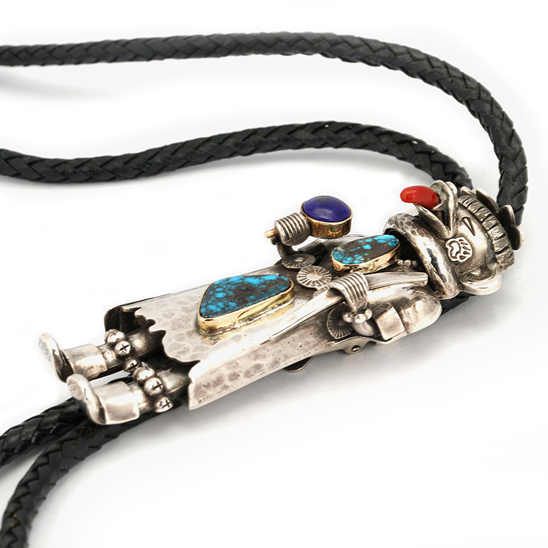 Horse, Michael Silver Stylized Kachina Bolo Tie