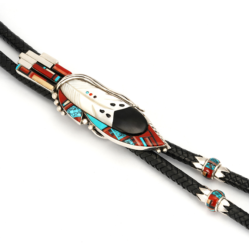 Poblano, Veronica Silver Feather Bolo