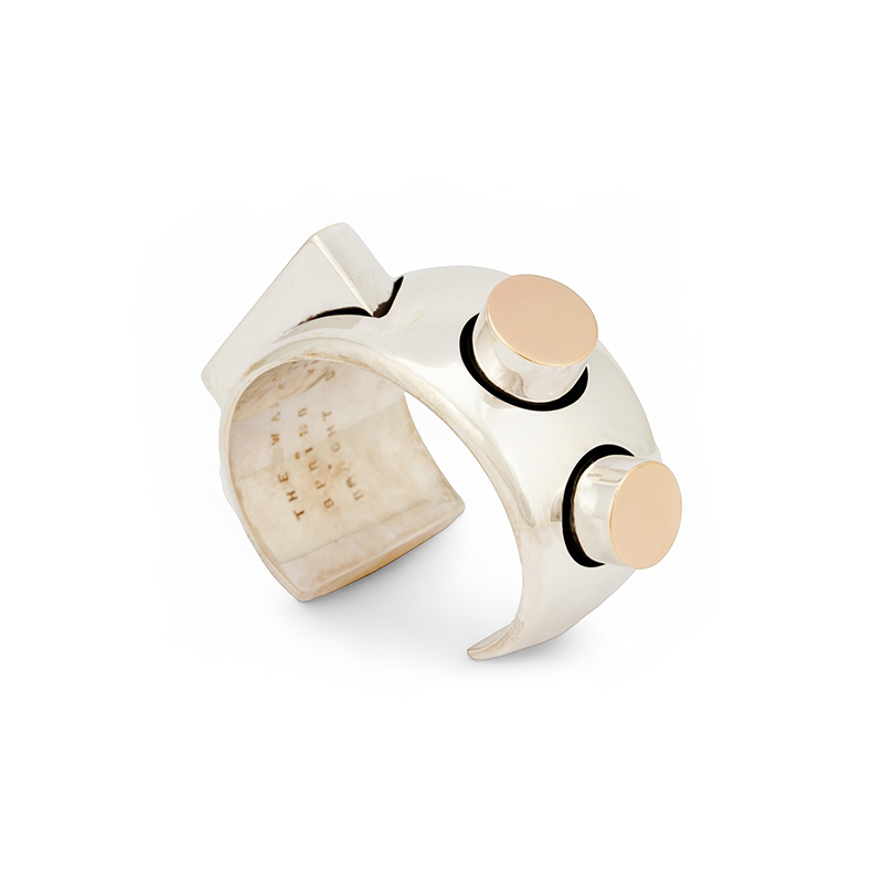 Rawdin, Kim Sterling Silver and Gold Sculputre Bracelet