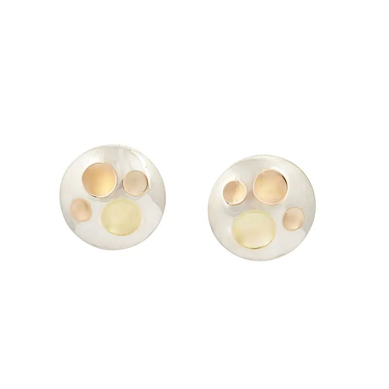 Rawin, Kim Silver and Gold Earrings