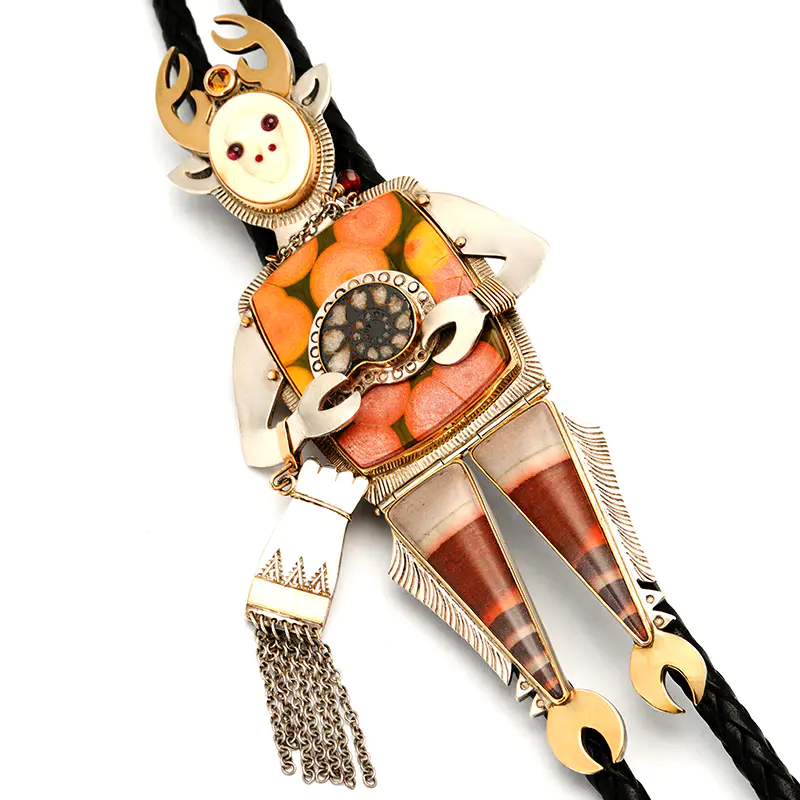 Adams, Victoria. Silver and Gold Figure Bolotie
