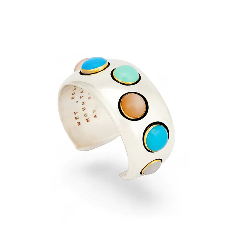 Rawdin, Kim Fine and Sterling Silver Bracelet Set with Stones