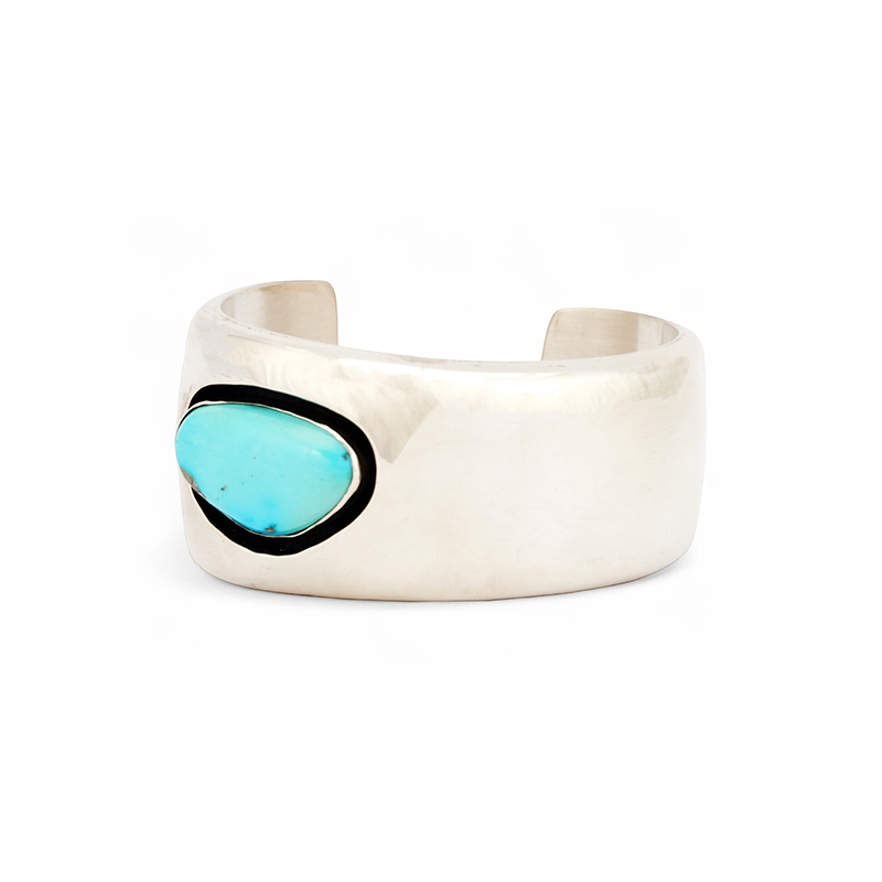 Rawdin, Kim Sterling and Fine Silver Turquoise Bracelet — view 2