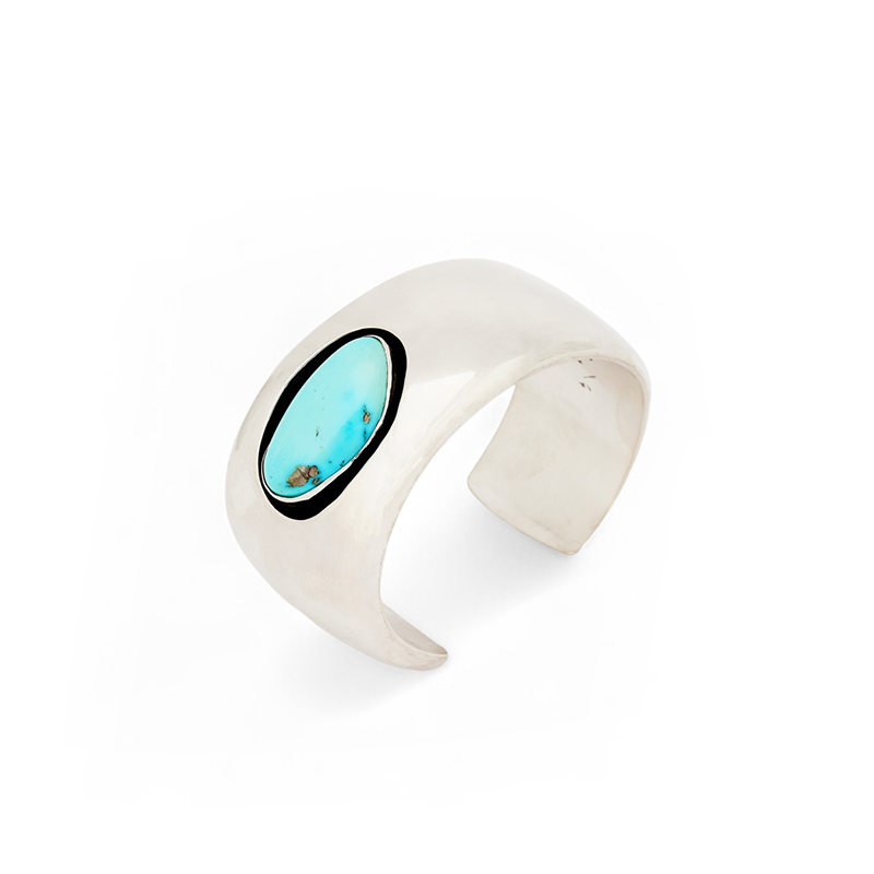 Rawdin, Kim Sterling and Fine Silver Turquoise Bracelet