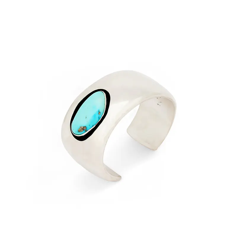 Rawdin, Kim Sterling and Fine Silver Turquoise Bracelet