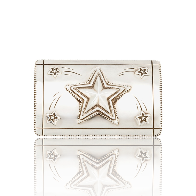 Sanderson, Cody Sterling Silver Hand-Fabricated Star Belt Buckle