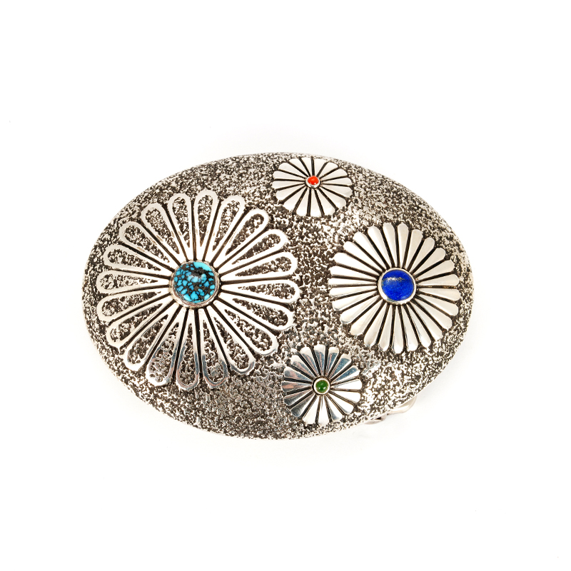 Yazzie, Lee Sterling Silver Flower Buckle