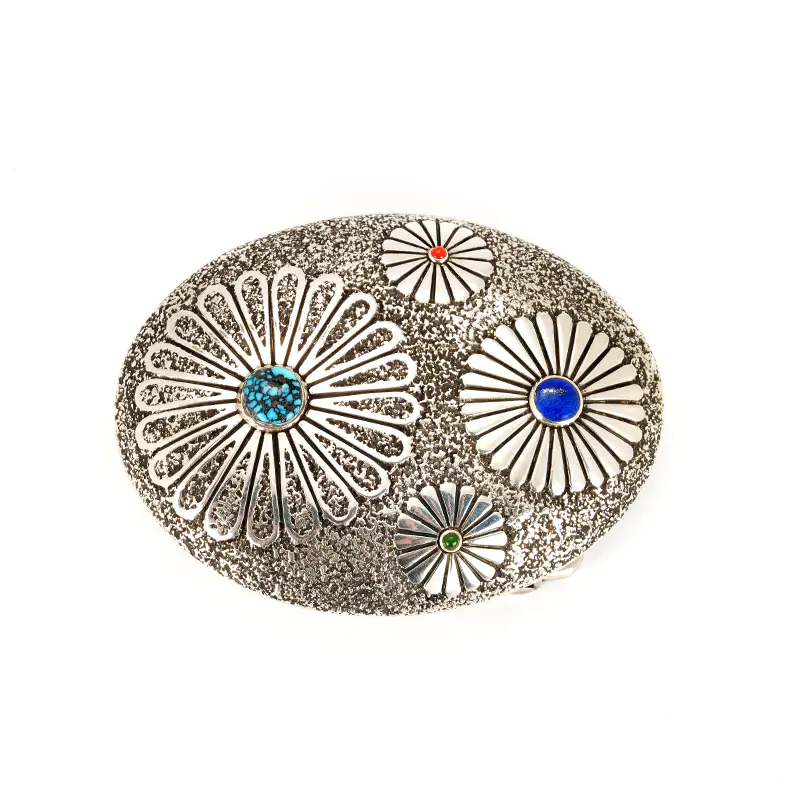 Yazzie, Lee Sterling Silver Flower Buckle