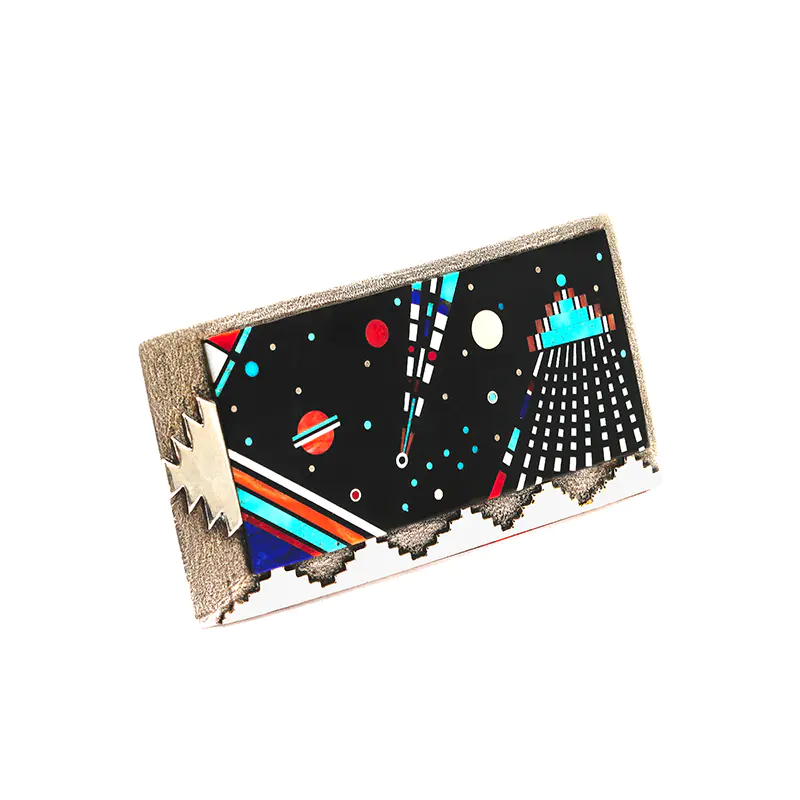 Monongya, Jesse Sterling Silver Space Belt Buckle