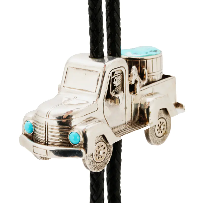 Clarence & Russell Lee Figure Truck Bolo Tie