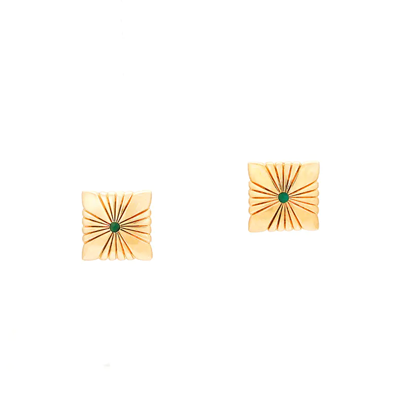 Yazzie, Raymond 14K Gold Earrings
