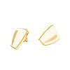 Gold earrings with white coral stones