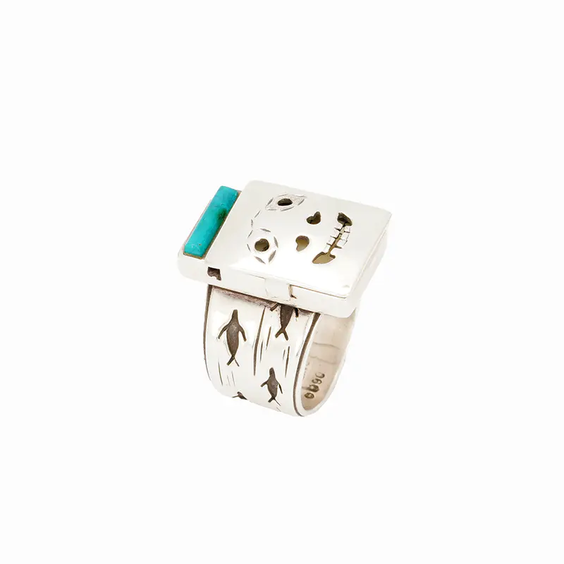 Wallace, Denise Sterling Silver Face With Mask Ring